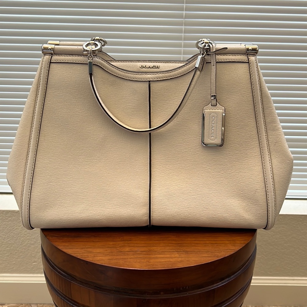 Coach large purse ivory
